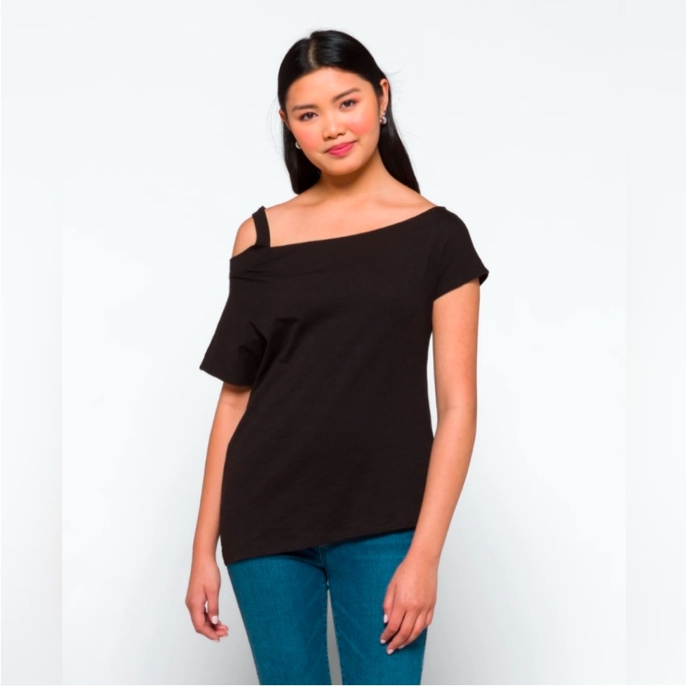 🆕Sanctuary Part Time Lover Tee Cutout Size Large Black NWT